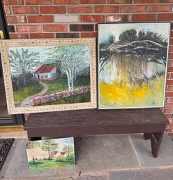 LOT OF 3 OIL PAINTINGS