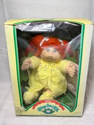 1984 Coleco Cabbage Patch Kids Doll 3900 In Box ~ Red Hair, Green Eyes