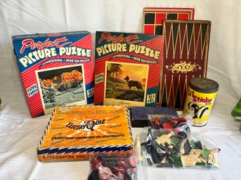 Vintage Board Games, Puzzles, More Elicriquiz, Parcheesi, Chess, Checker