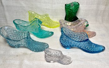 Fenton Art Glass Victorian Assorted Shoe Boot Figurine Lot