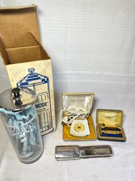 Vintage Razors, Shaving Sets, Lady Schick, Gillette, Playtex Hair Cutter, Barbacide Jar