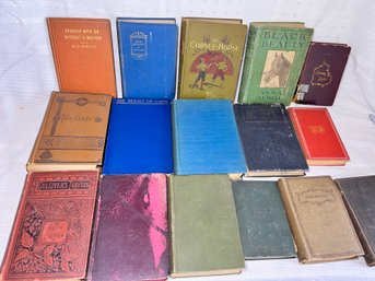 Lot Antique Books - Black Beauty, The Cornet Of Horse, Don Quiote, Spanish Without Masters