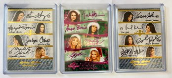 SIGNED QUAD BENCH WARMER CARDS HOLIDAY AND DAISY DUKES