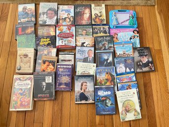 LOT DVD, VHS, BLU-RAY,BOOKS ON TAPE