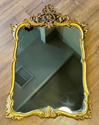 Antique Gold Gilt Wood Carved Wall Mirror