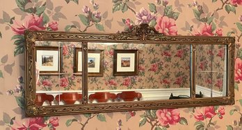 VINTAGE 1920s  ANTIQUE GOLD GILT LONG WALL MIRROR