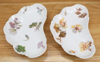 Pair Of Charles Field Haviland Limoges Bone China Crescent Bowls