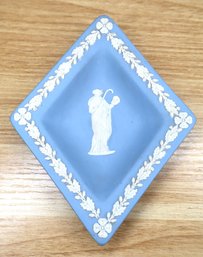 Wedgwood Jasperware Blue And White Diamond Dish