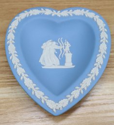 Wedgwood Jasperware Blue And White Heart Dish