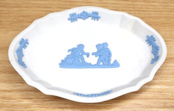 Wedgwood Jasperware White And Blue Oval Dish