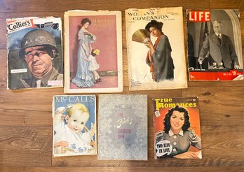 Early 1900s Magazine Lot Harpers Bizarre, Mccall's, True Romances, The Brides Reference Book