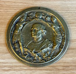 Christopher Colombus Brass Medallion Medal