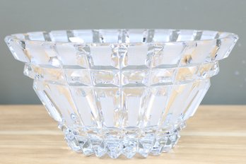 Vintage Oval Shaped 24% Hand Cut Lead Crystal Bowl USSR Soviet