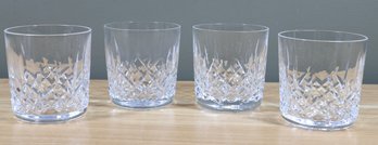 Set Of (4) Vintage Waterford Crystal Lismore Old Fashioned Glass Tumblers Scotch Glasses