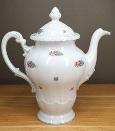 Hutschenreuther Selb Bavaria Porcelain Coffee Pot Hand-Painted Flowers Design