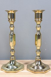 Pair (2) Of Baldwin Brass Candlesticks