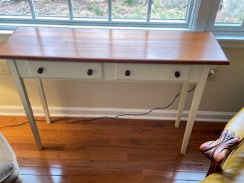 WOODEN ACCENT SOFA TABLE  2 DRAWERS