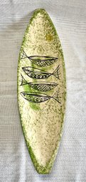 Vintage MCM Oblong Ceramic Hawaiian Style Fish Dish Platter