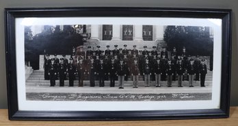 Vintage Framed Photograph Of Company 'D' Engineers Texas A&M College 1943