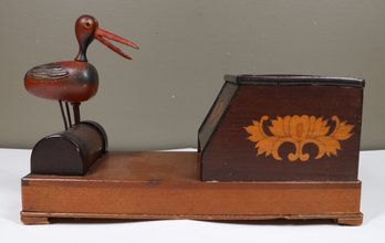 Vintage Novelty Wood Bird Cigarette Dispenser