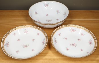 Set Of (3) Deliniers & Co Porcelain Bowls China