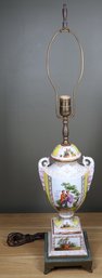 Bronze And Hand Painted Porcelain Table Lamp