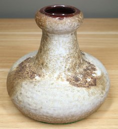 Marked West Germany Lava Vase Brown Art Pottery