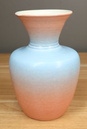 Signed Dryden Original TL Pink And Blue Glazed Art Pottery Vase