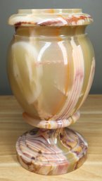 Carved Onyx Vase / Candle Holder