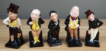 Set Of (5) Royal Doulton Charles Dickens Figurines The Pickwick Papers David Copperfield