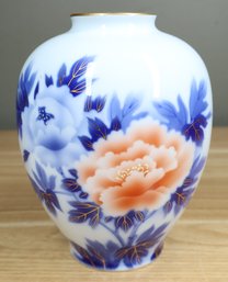 Fukagawa Porcelain Vase Floral Asian Japanese Signed