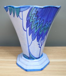 Vintage T.F & S. Ltd Phoenix Ware Celestine Large Vase Art Deco Thomas Forester & Sons England