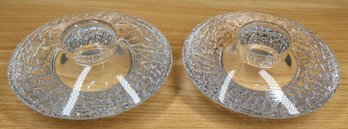 Orrefors Discus Votive Candle Holder Crystal