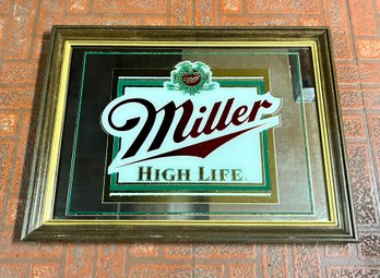 MILLER HIGH LIFE MIRRORED BEER SIGN BARWARE