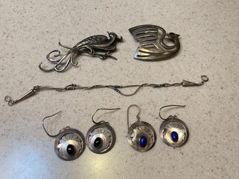 STERLING SILVER JEWELRY LOT TAXCO MEXICO & MORE
