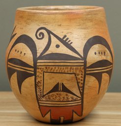 Vintage Hopi Pottery Ceramic Vase Signed By Patricia Honie Native Art Hand-painted