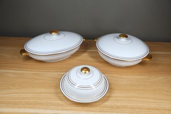 Lot- Set Of (3) Charles Haviland Limoges Porcelain Serving Dishes