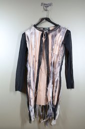 Jean Paul Gaultier Semi- Sheer Mesh Long Sleeve Dress Size Small