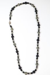 Beaded Necklace With Silver Beads