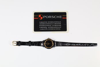 Porsche Genuine Leather Black Interbond Watch