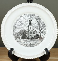 Vintage 1957 Commemorative Plate Norfield Congregational Church Weston, Connecticut CT