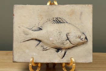 High Relief Clay Fish Tile Pottery Wall Decor