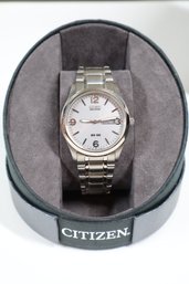 Citizen Stainless Steel Sport BM8500-55A WR 100 Watch With Silver Dial In Working Condition With Extra Links