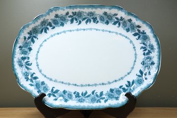 Sevres Royal Semi-porcelain Wood & Son England Blue And White Platter