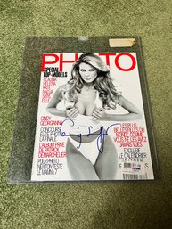 PLAYBOY AUTOGRAPHED COVER ONLY WITH COA ~ CLAUDIA SCHIFFER FRENCH COVER