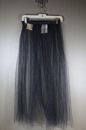 Fornasetti Milano Black Mesh Long Skirt Size 42