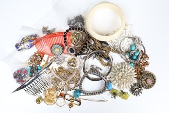 Lot- Costume Jewelry Bracelets - Earrings - Necklaces