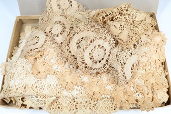 Lot Of  Hand Crochet Lace Table Mats - Vintage Hand Crochet Lace Tableware