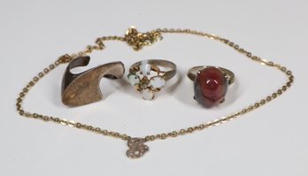 Lot Of Jewelry- Necklace And Rings