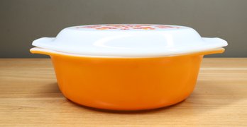 Pyrex 1971 Friendship Orange Casserole Dish With Lid